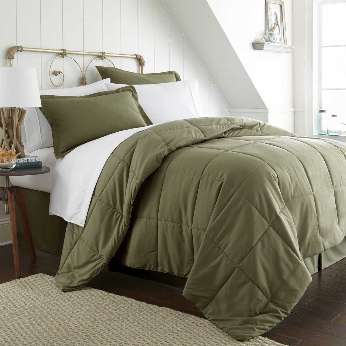Sage Microfiber California King 8-Piece Bed in A Bag N465