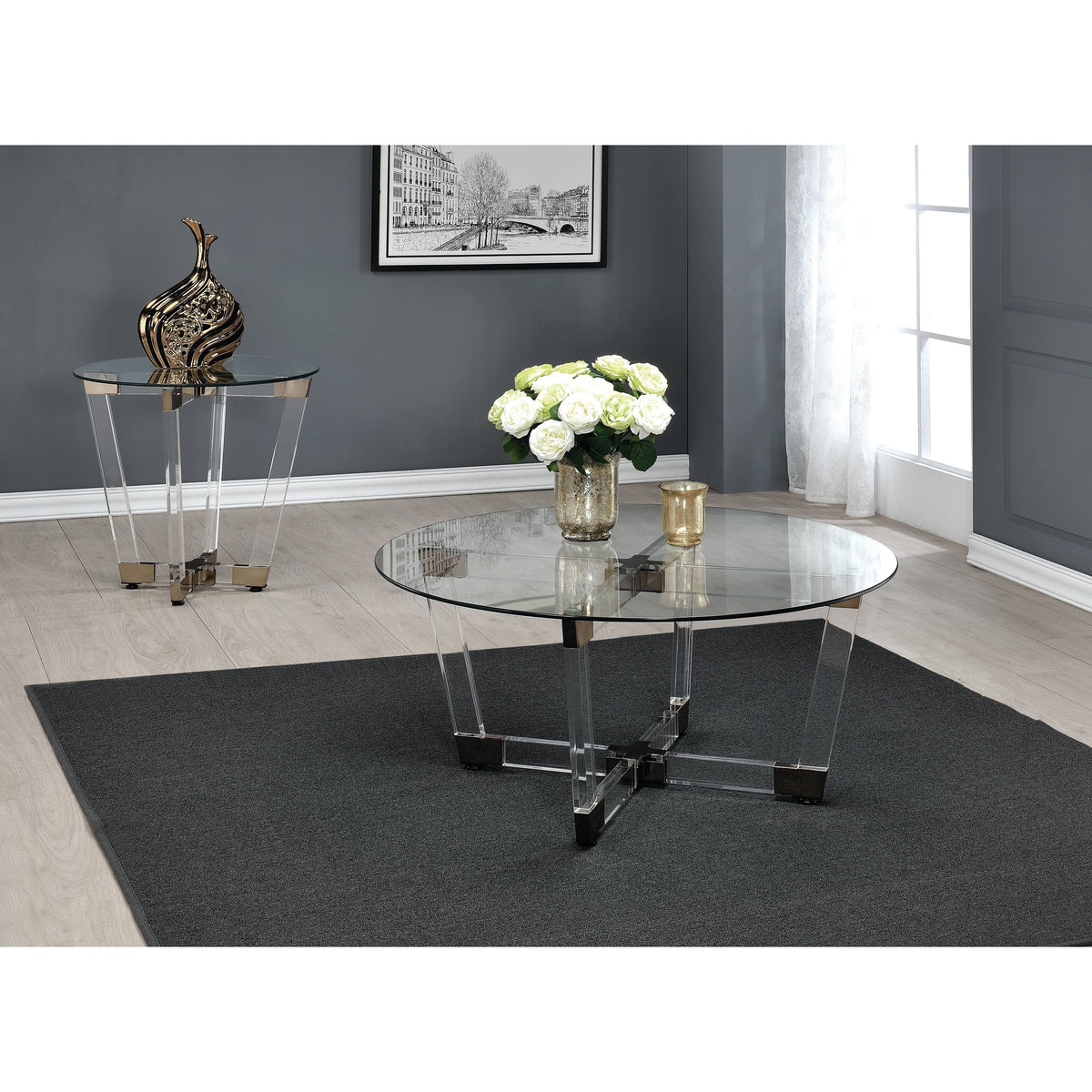 Clear End Table K228