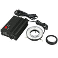 80-LED Microscope Ring Light Black Metal Body Adapter Y291