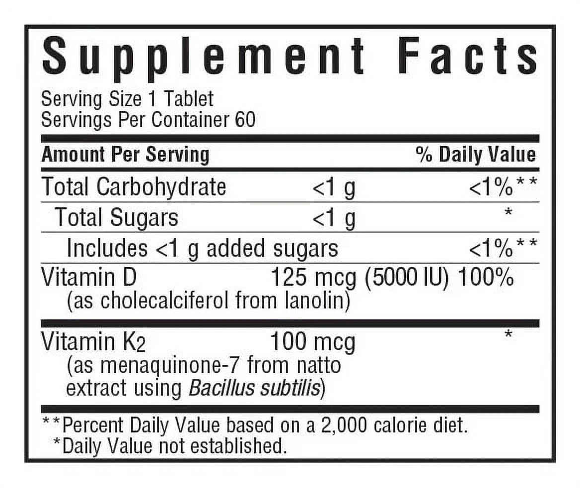 Chewable Vitamin D3 & K2 60 Tablet A59055