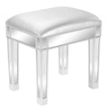 Silver Cushioned Vanity Stool N1843