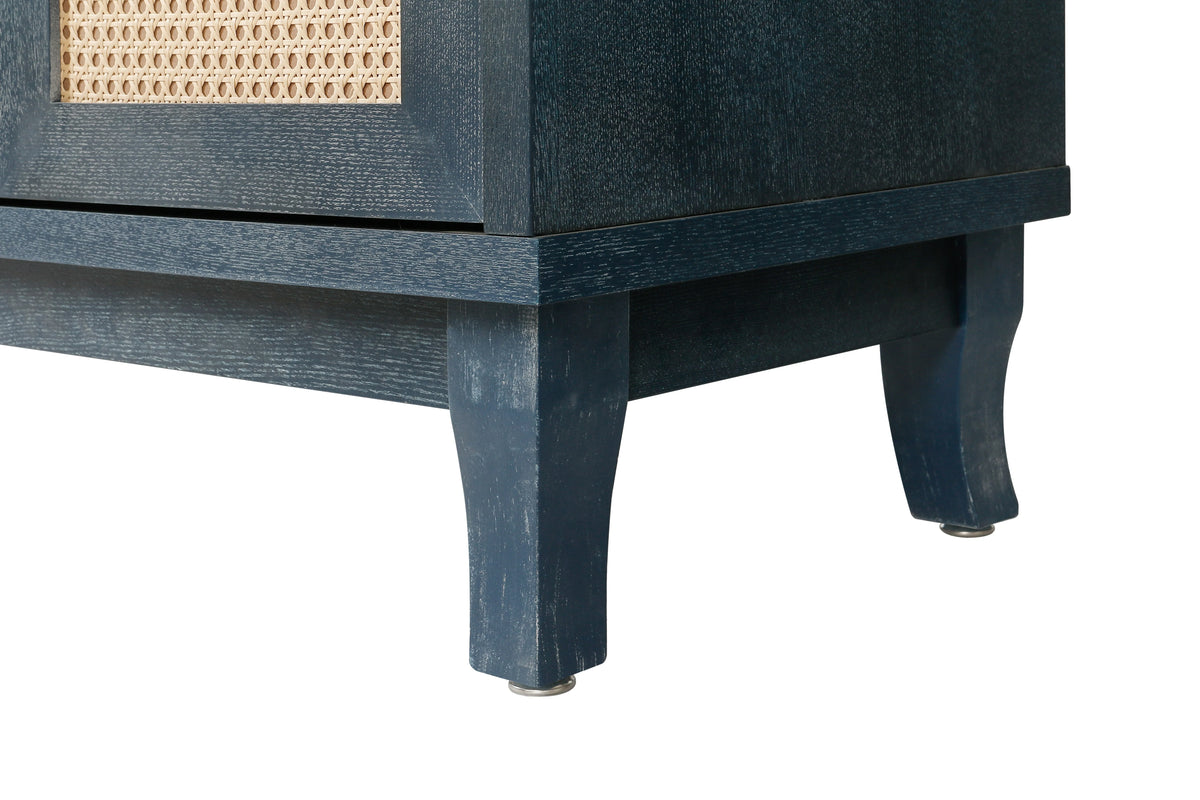 Antique Blue 4 Door Wooden Storage Cabinet L380070