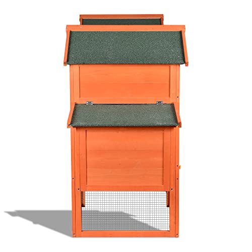 Large Metal Chicken Coop Hexagonal Walk-in Poultry Cage with Anti-UV Cover (13.1 * 8.6ft) B8862