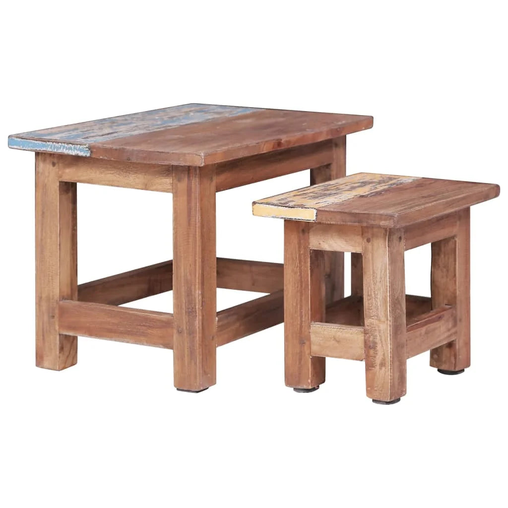 Rustic Wooden Nesting Tables X96879
