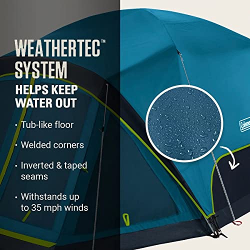 4/6 Person Weatherproof Camping Tent with Screened Porch W87425