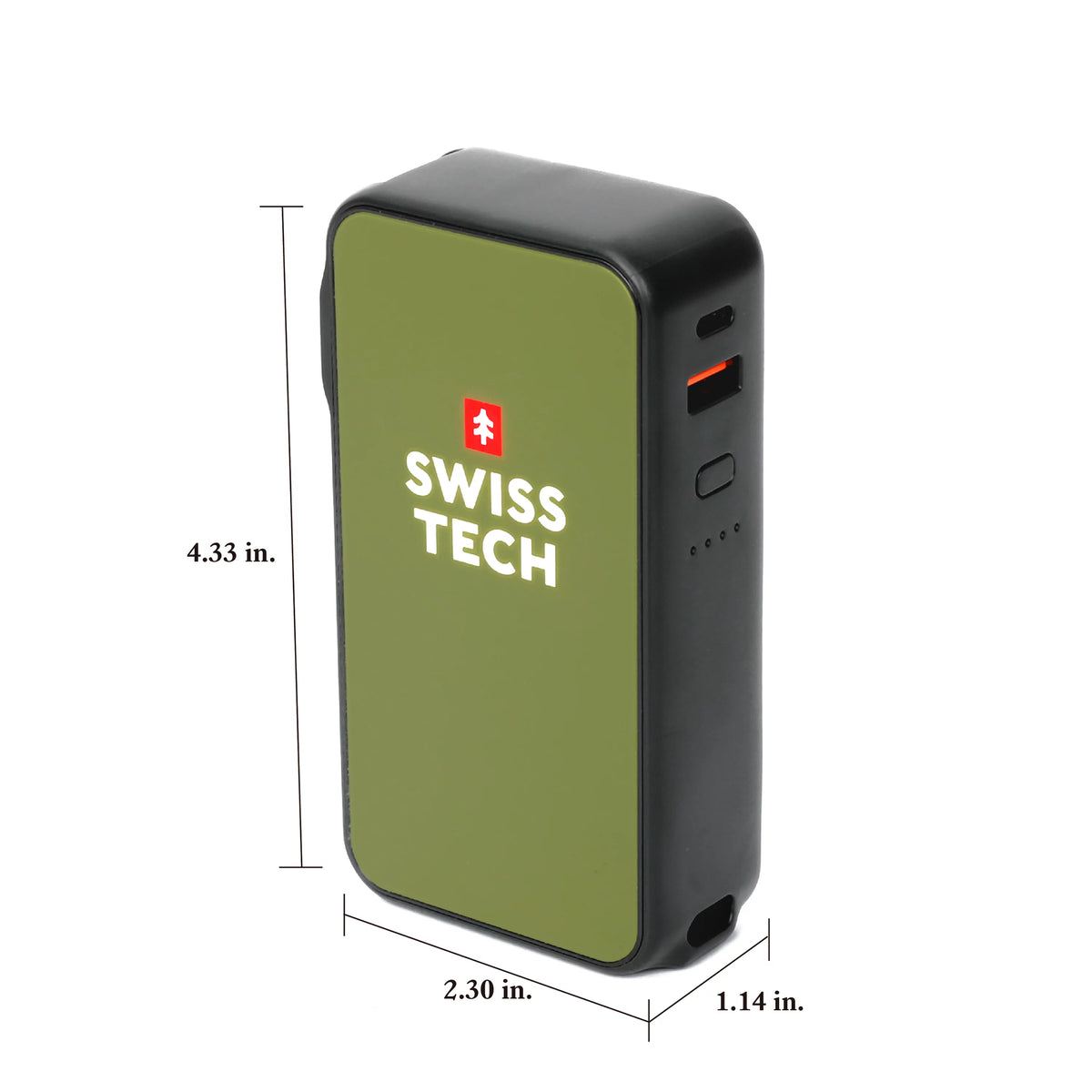 10000 mAh Portable Power Bank with Built-in Charging Cord X156