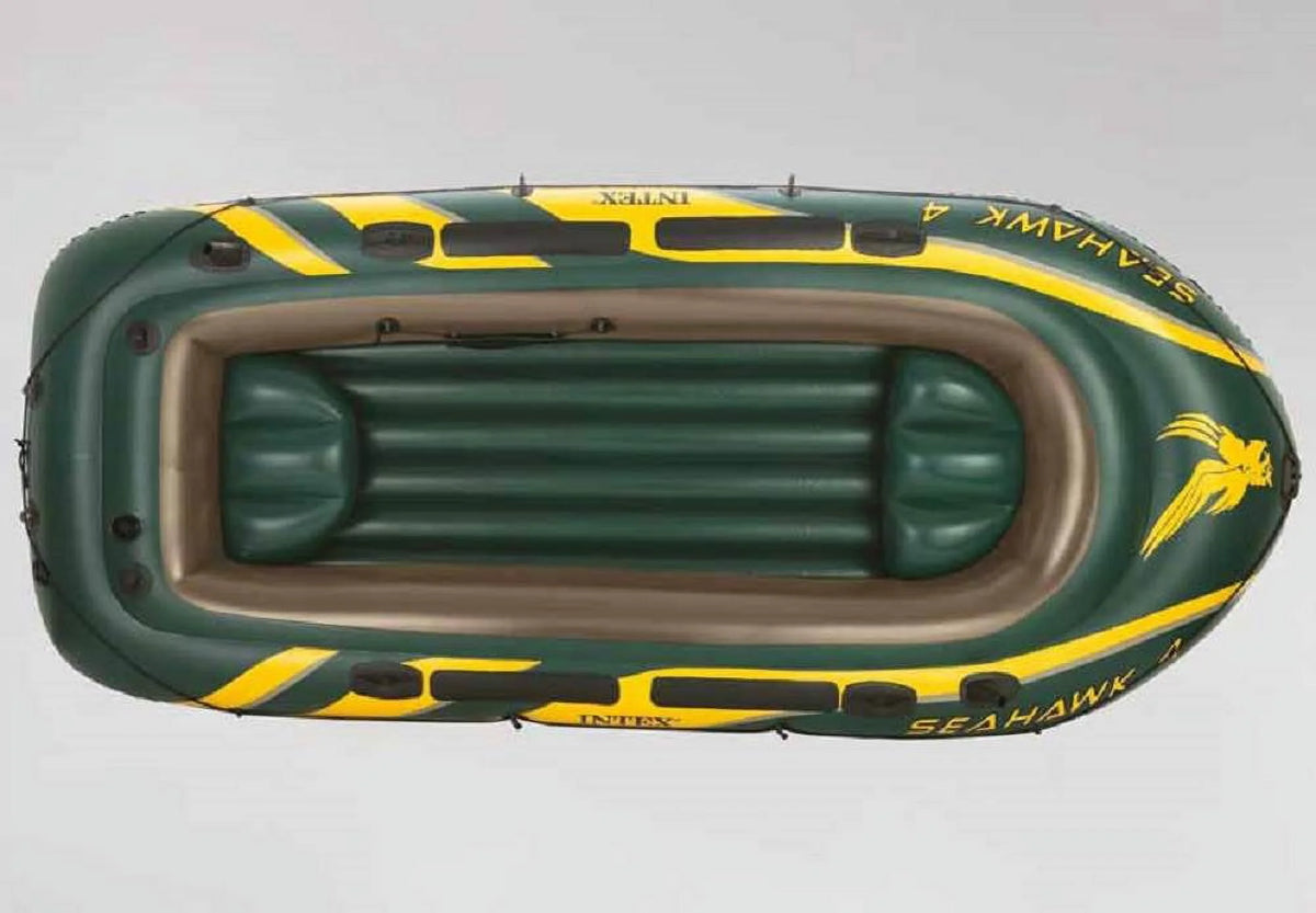 4 Inflatable Boat Set with Oars Pump Motor Mount T418096
