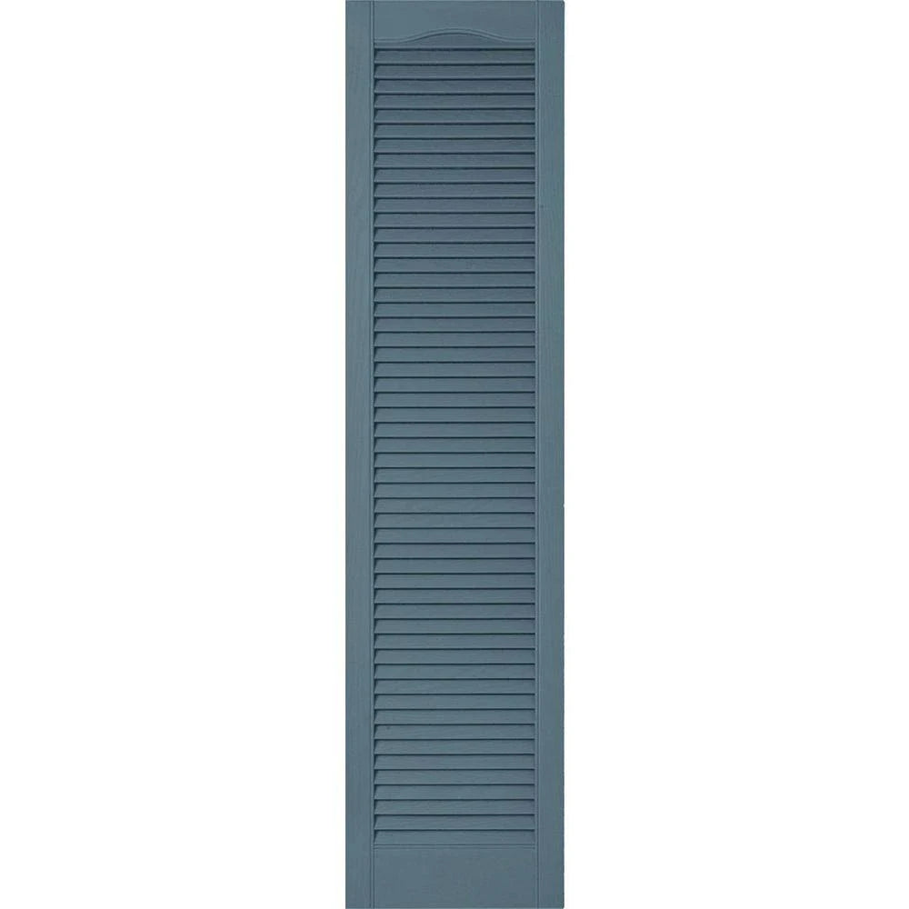 14 1/2 inchw x 45 inchh Vinyl Louver Shutters with Shutter-Loks N2730
