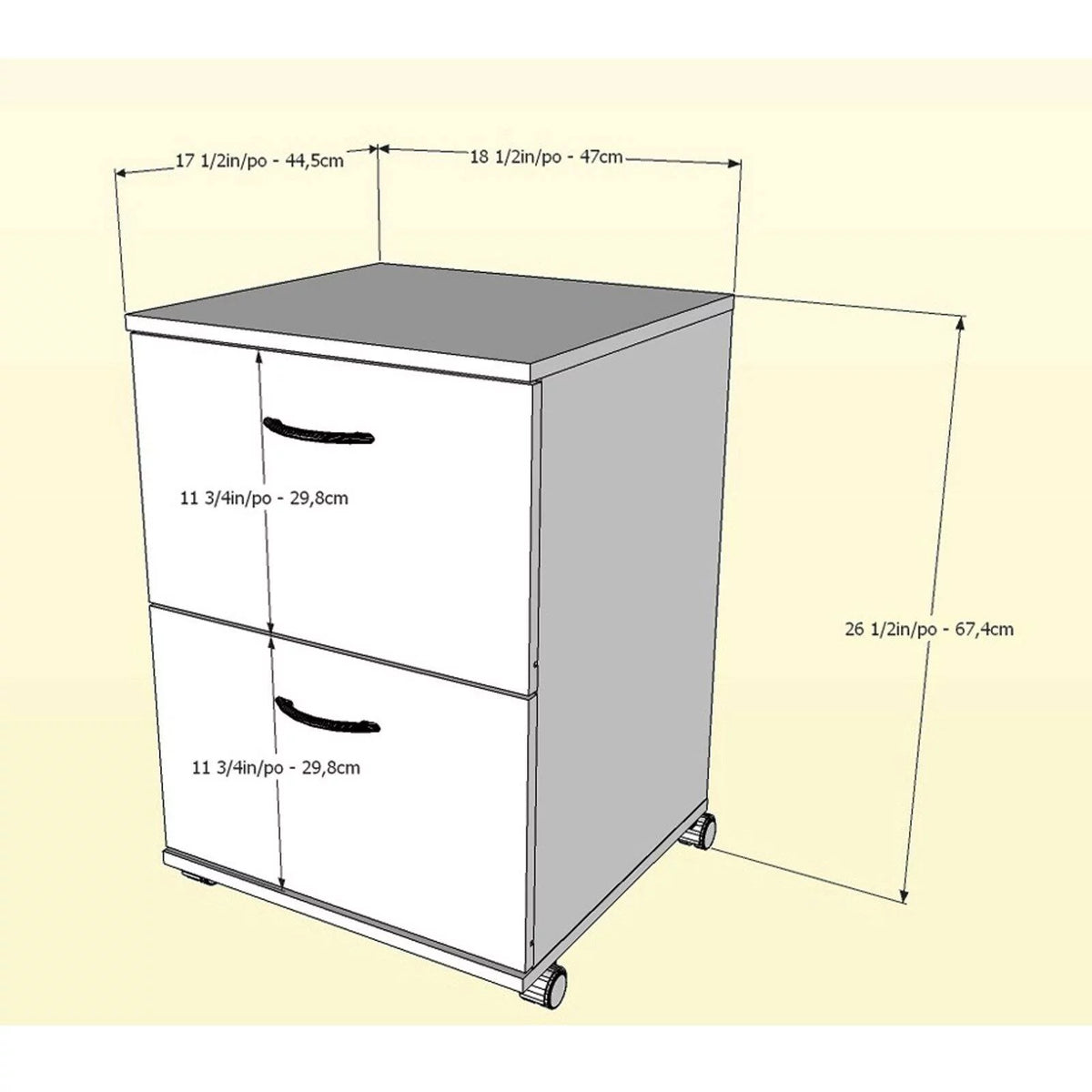 2 Piece Home Office Set White and Black B961444