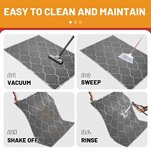 Grey 46x35 Waterproof Non Slip Door Mat C31773