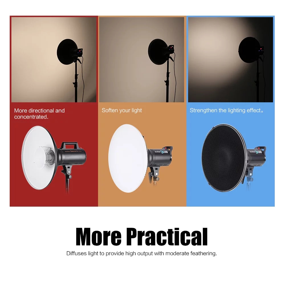 41cm 16 Inch Speedlite Strobe Diffuser Beauty Dish Lampshade Bowens Mount with Reflector Honeycomb Soft Cloth J706