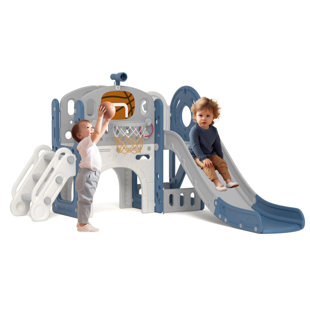 7-in-1 Kids Slide Play Set with Climber D85003