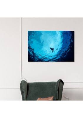 Blue Green Sea Turtle Canvas Art B229