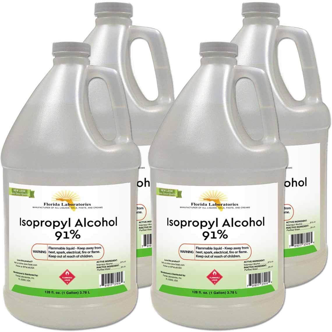 Isopropyl Alcohol 91% 4 Gallon Pack of 2 L165021
