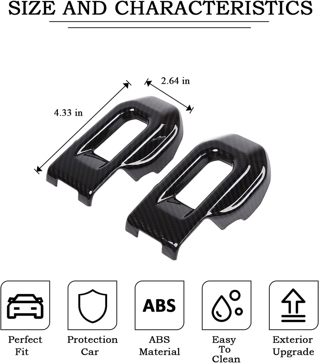Hood Latch Cover ABS Carbon Fiber 2 PCS A74954