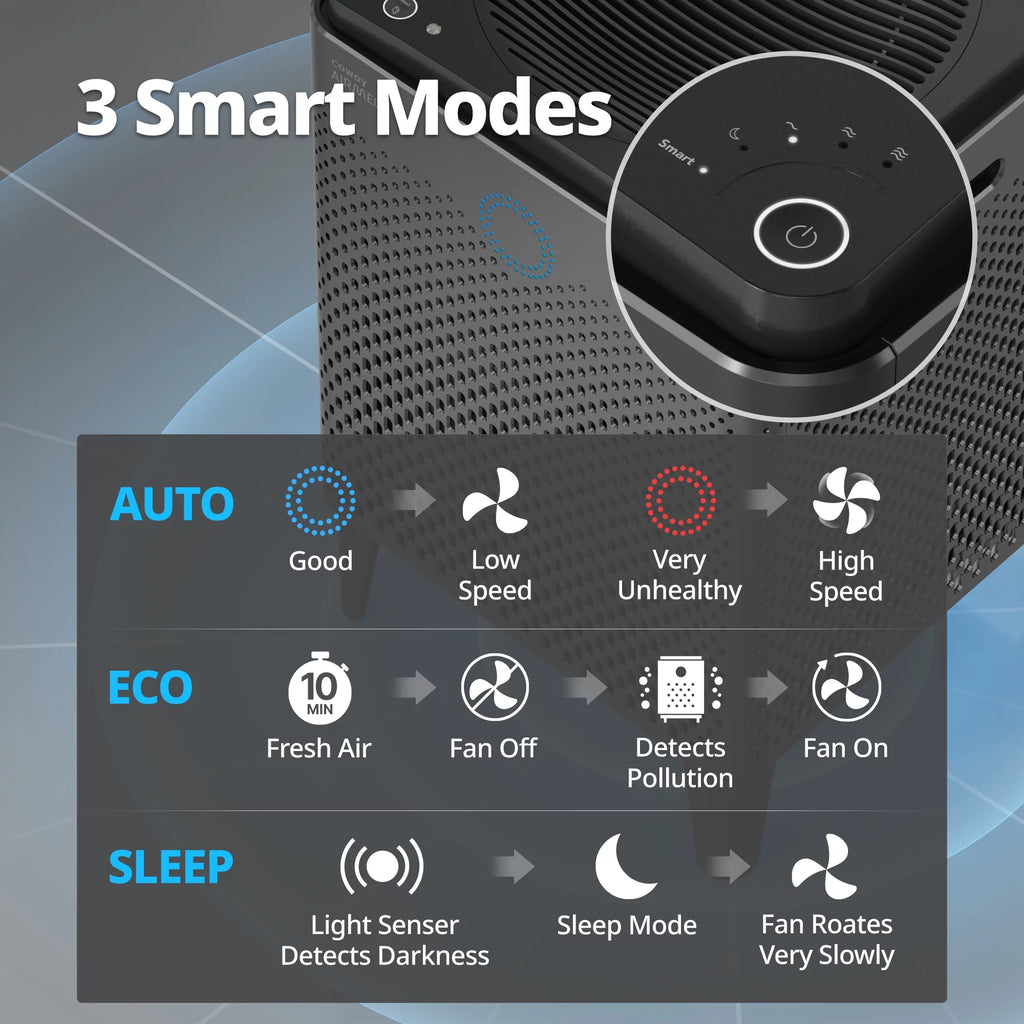 Graphite True HEPA Air Purifier with 1560 sq ft Coverage L9488