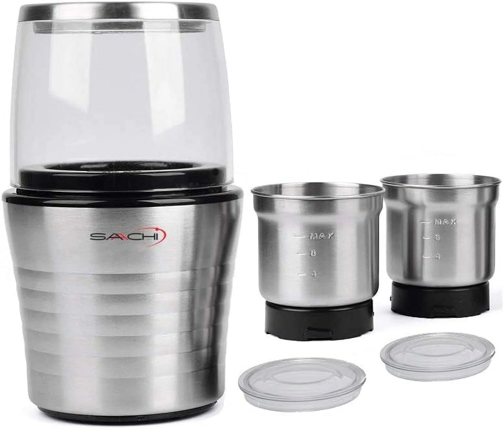 Electric Coffee Grinder Wet And Dry Spice Grinder with 2 Stainless Steel Blades X89593
