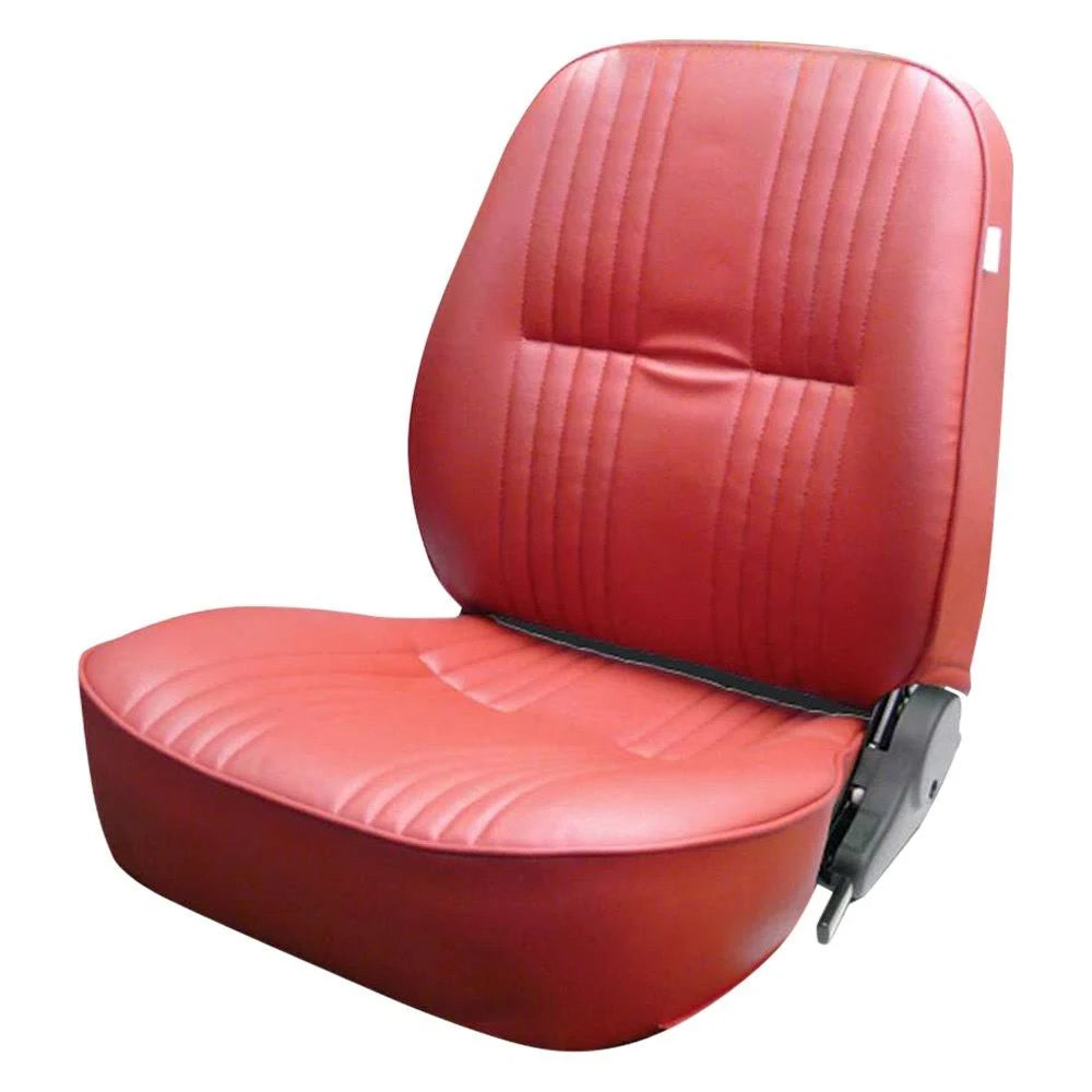 Red Vinyl Lowback Sport Seat Q4356