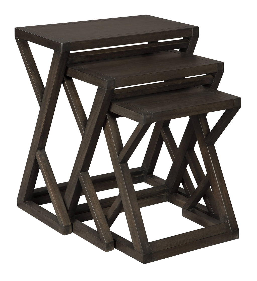 Set of 3 Brown Accent Table X570382