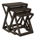 Set of 3 Brown Accent Table X570382