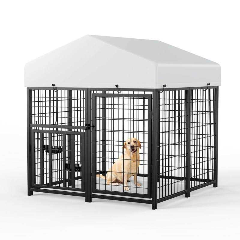 Large Dog Kennel Outdoor Pet Pen Metal Fence J734