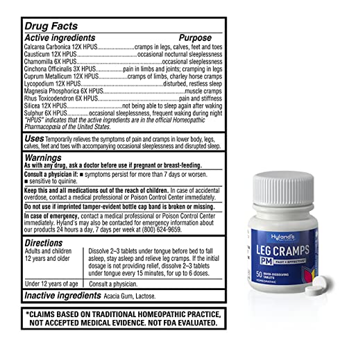 Leg Cramps PM Tablets, 50 Count X529563