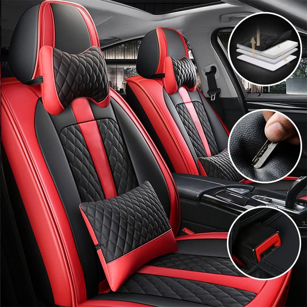 Black 2 Seats Car Seat Covers V649