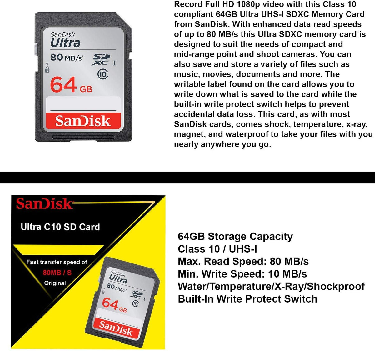Red Digital Camera with 64GB SDXC Memory Card and 2X Replacement Batteries with Charger Q1954