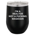 12 oz Double Wall Vacuum Insulated Stainless Steel Stemless Wine Tumbler Travel Mug With Lid T541