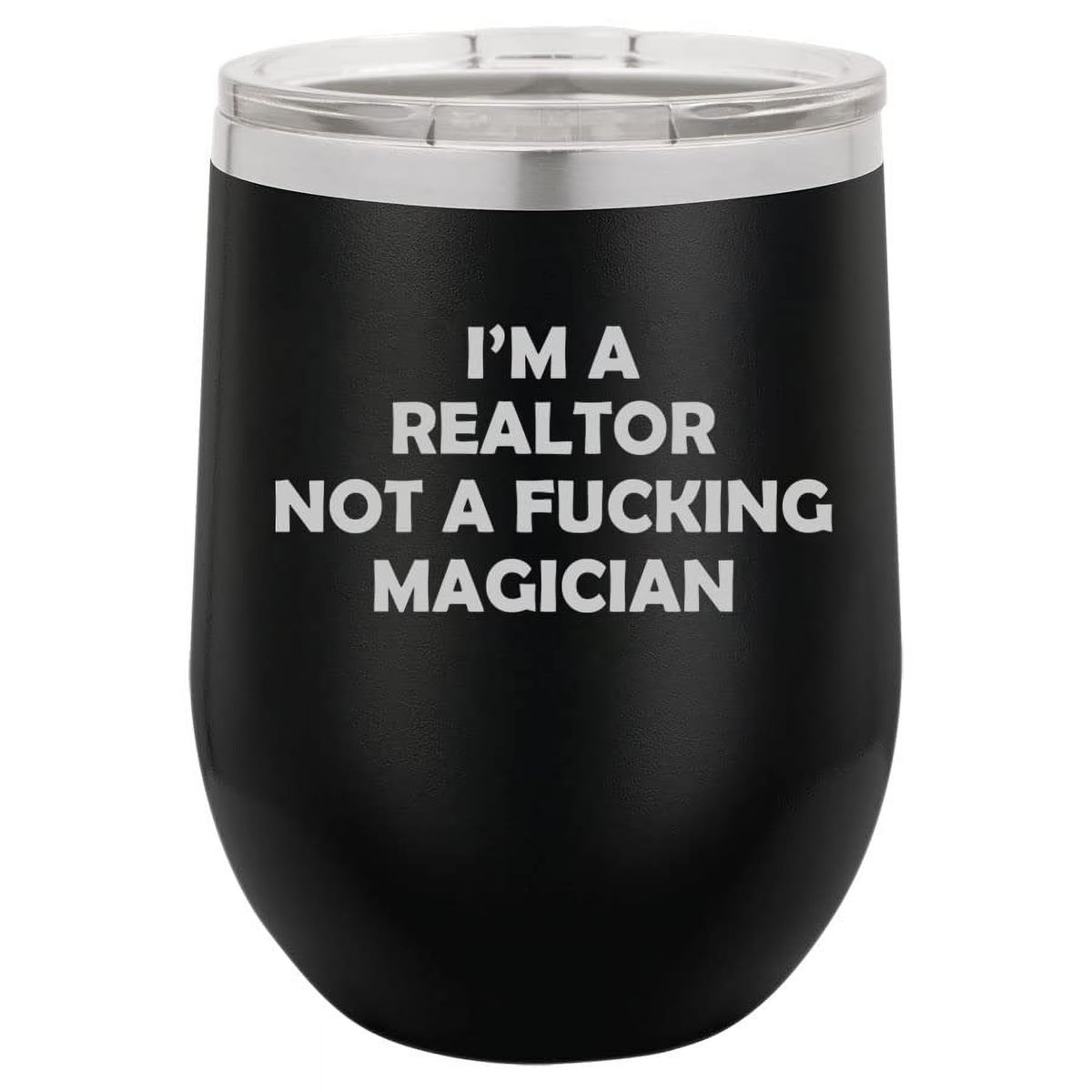 12 oz Double Wall Vacuum Insulated Stainless Steel Stemless Wine Tumbler Travel Mug With Lid T541