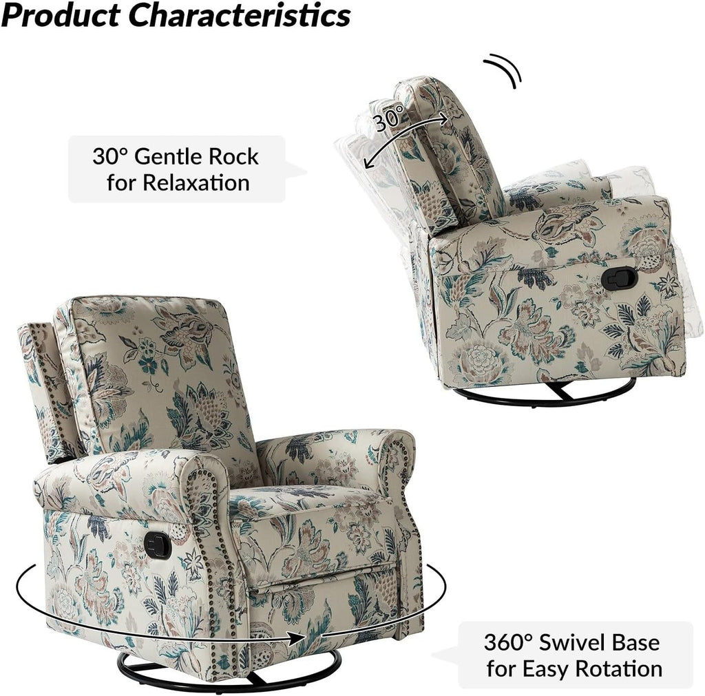 Farmhouse Upholstery Recliner with Rolled Arms Z2913