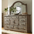 78 x 66 x 18 in. Door Dresser & Mirror X1389