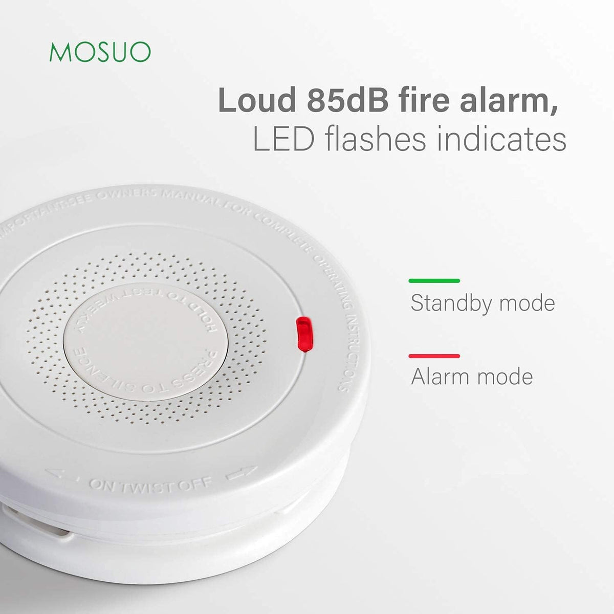 3PCS Smoke and Carbon Monoxide Detector Alarm with Voice Warning, 10 Year Lithium Battery Backup, Dual Sensor H228