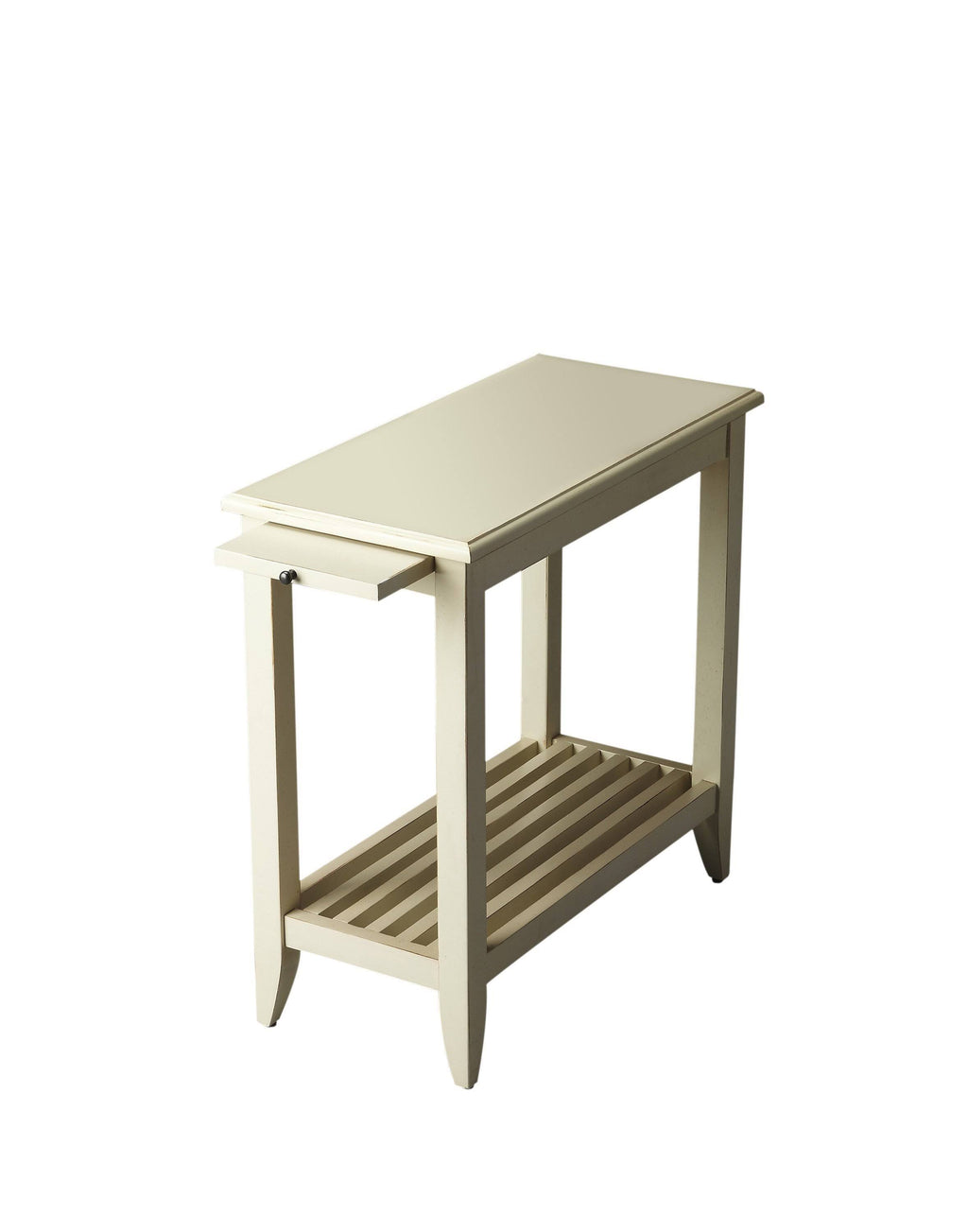 White Chairside Table C30302