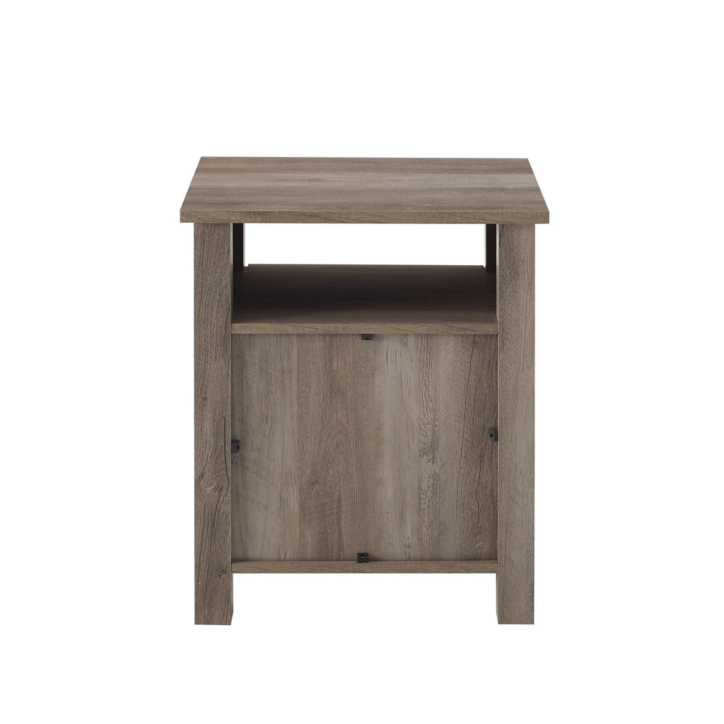 Grey Wash Glass Door Accent Table A305