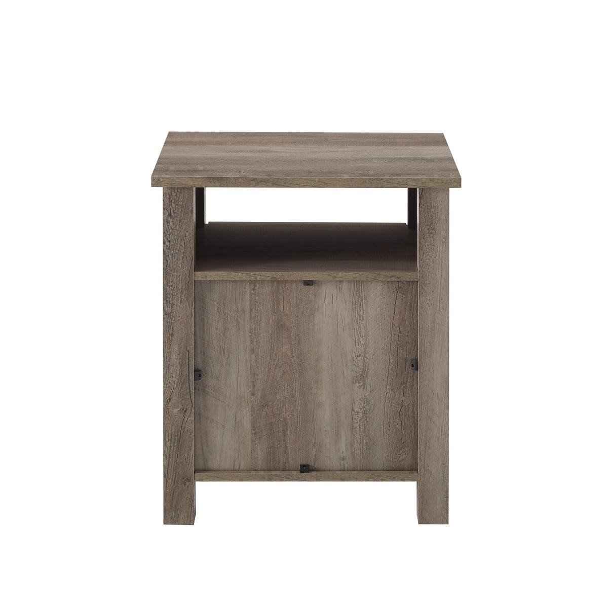 Grey Wash Glass Door Accent Table A305