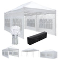 White Waterproof Pop Up Canopy Tent L895