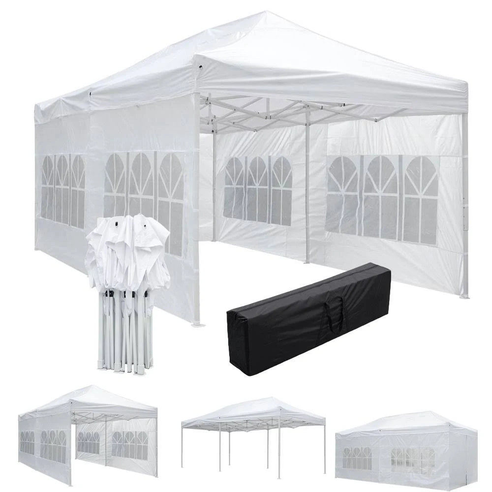 White Waterproof Pop Up Canopy Tent L895