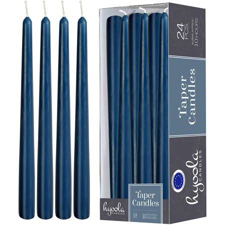 12 inch Midnight Blue Dripless Taper Candles 24 Pack N661259