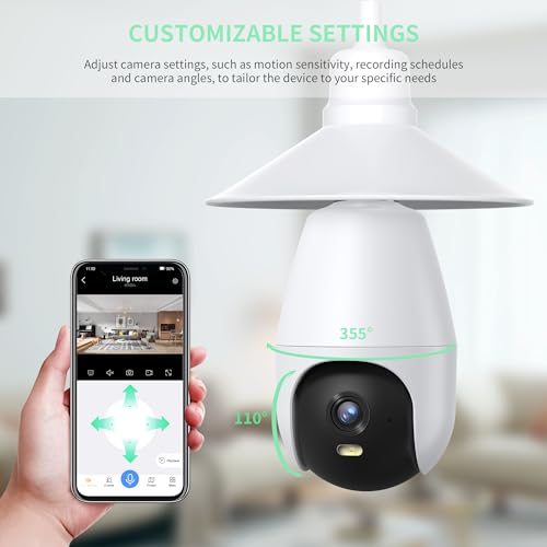 5G Light Bulb Security Camera with Auto Tracking R337467