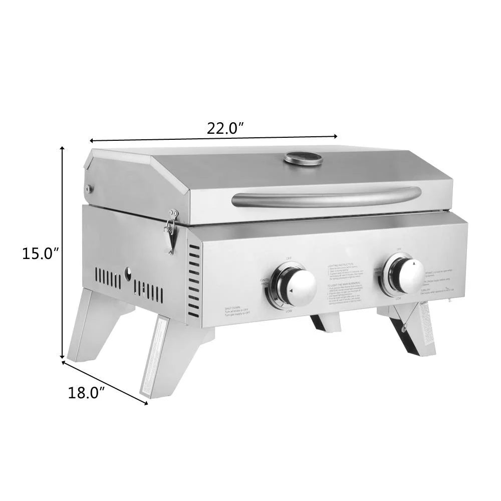 Stainless Steel Propane Grill with Foldable Leg Q652