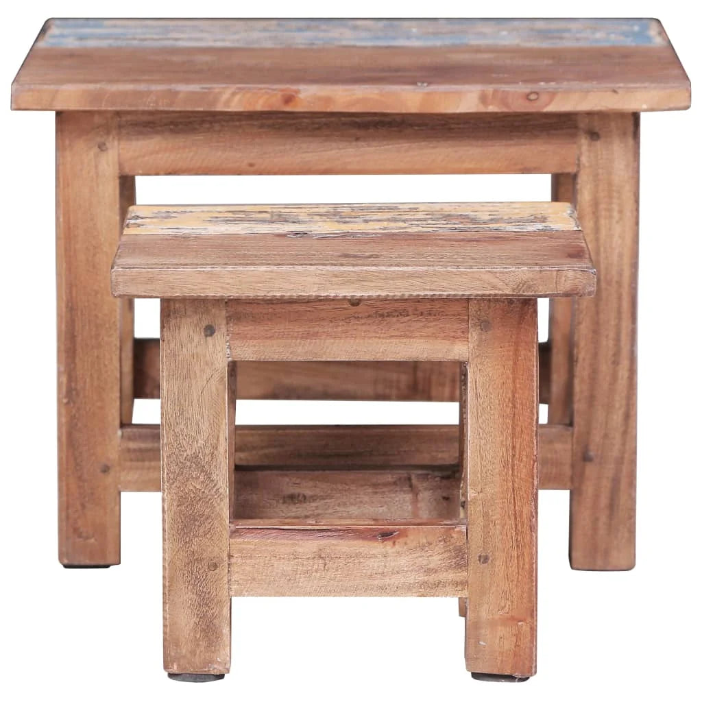 Rustic Wooden Nesting Tables X96879