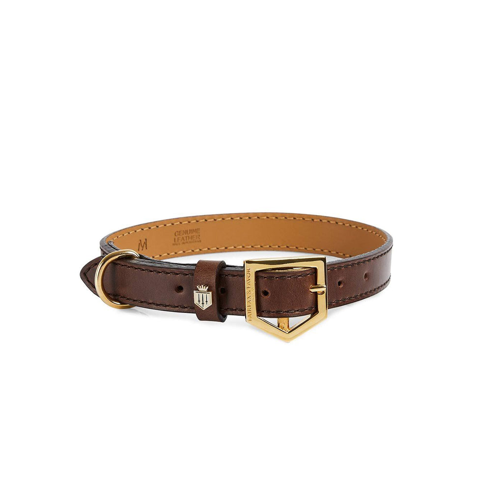 Mahogany Leather Dog Collar J571
