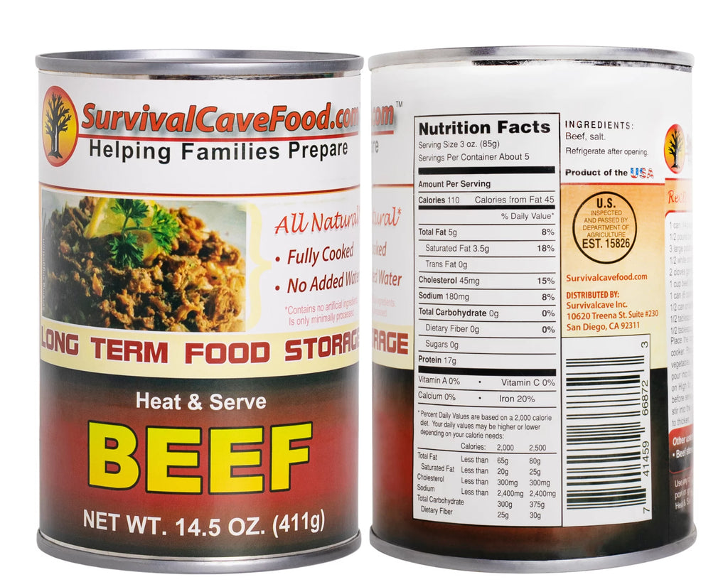 Canned Beef 14.5 oz 12 cans F414