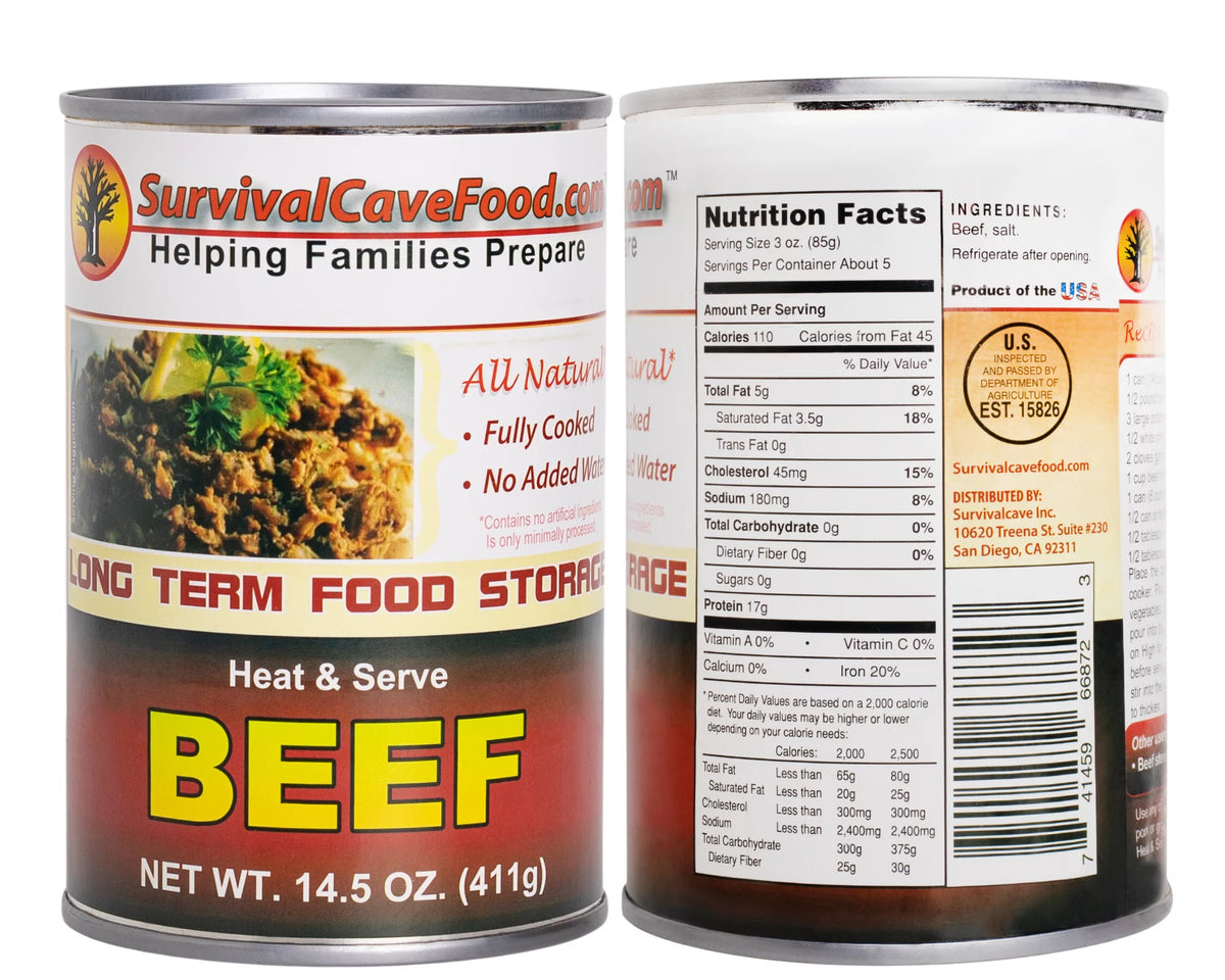 Canned Beef 14.5 oz 12 cans F414