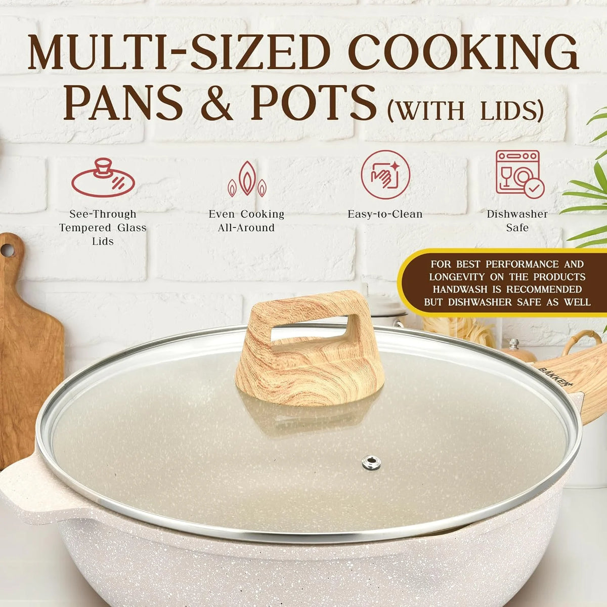20-Piece Granite Non-Stick Kitchen Cookware Set C640