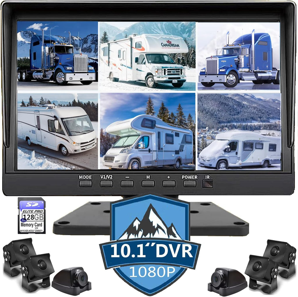 10.1 inch 1080P Backup Camera Monitor with 128GB DVR Z7990
