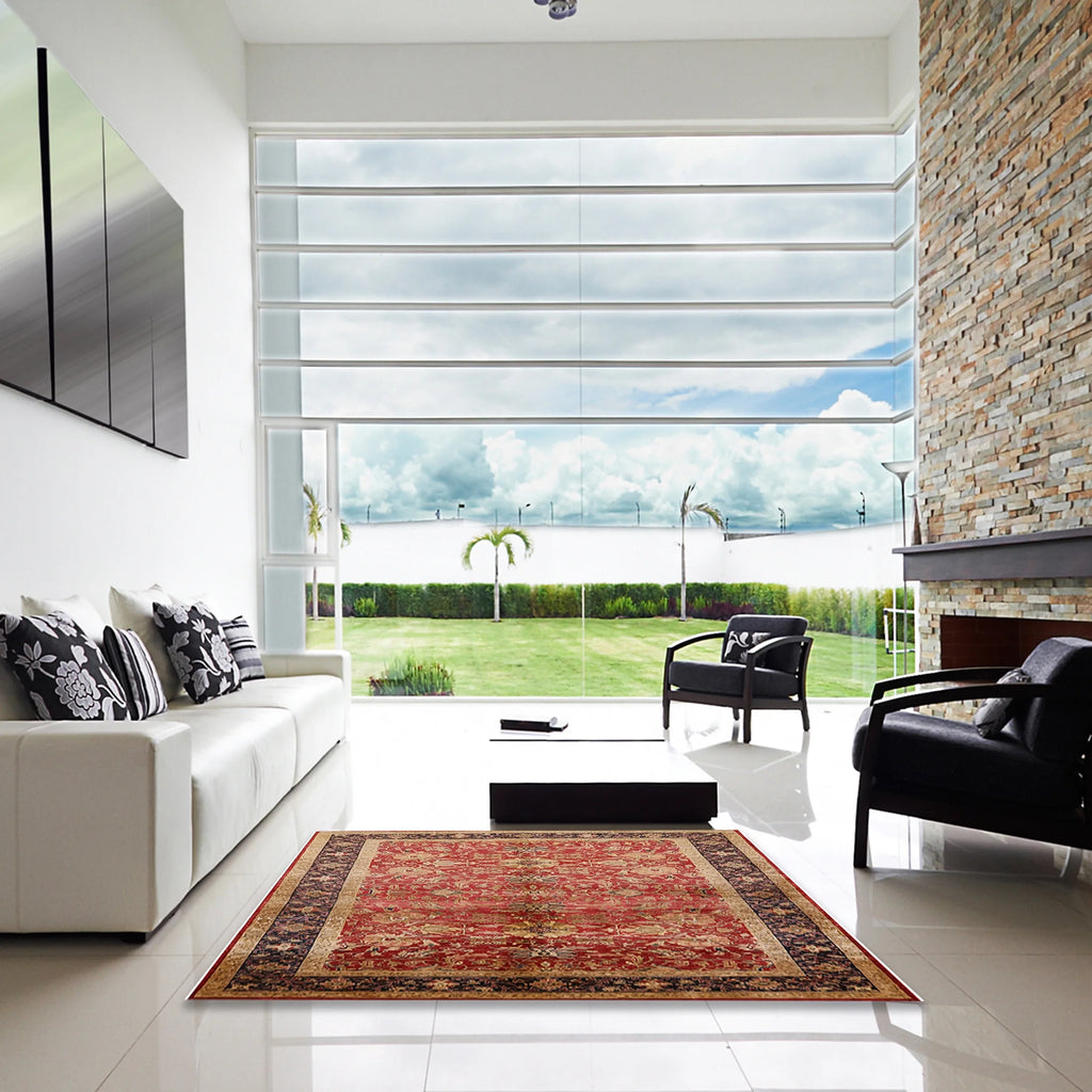 Brown Sand Oriental Area Rug R37021