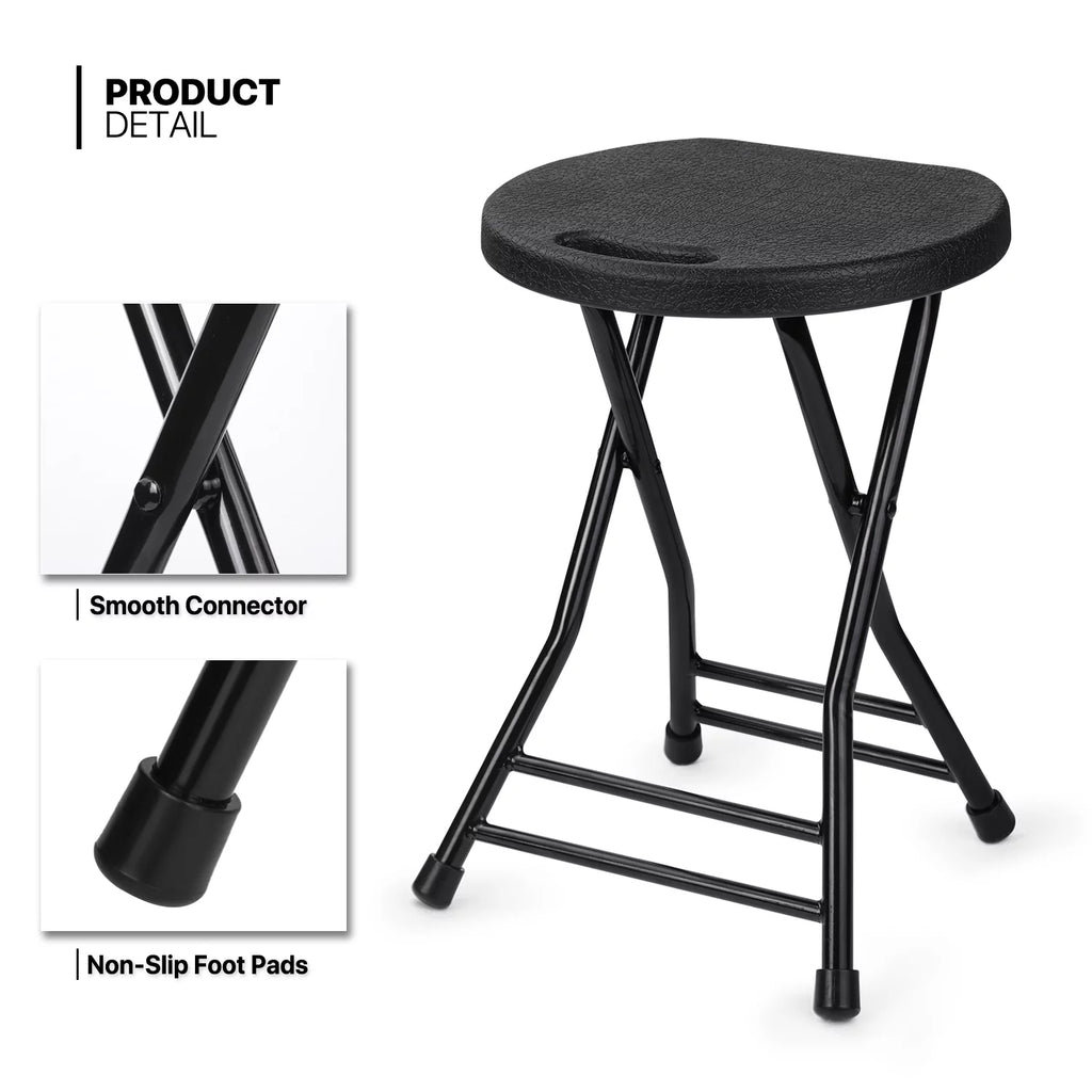 7 Pieces 6 FT Folding Table and Chair Set Black O751