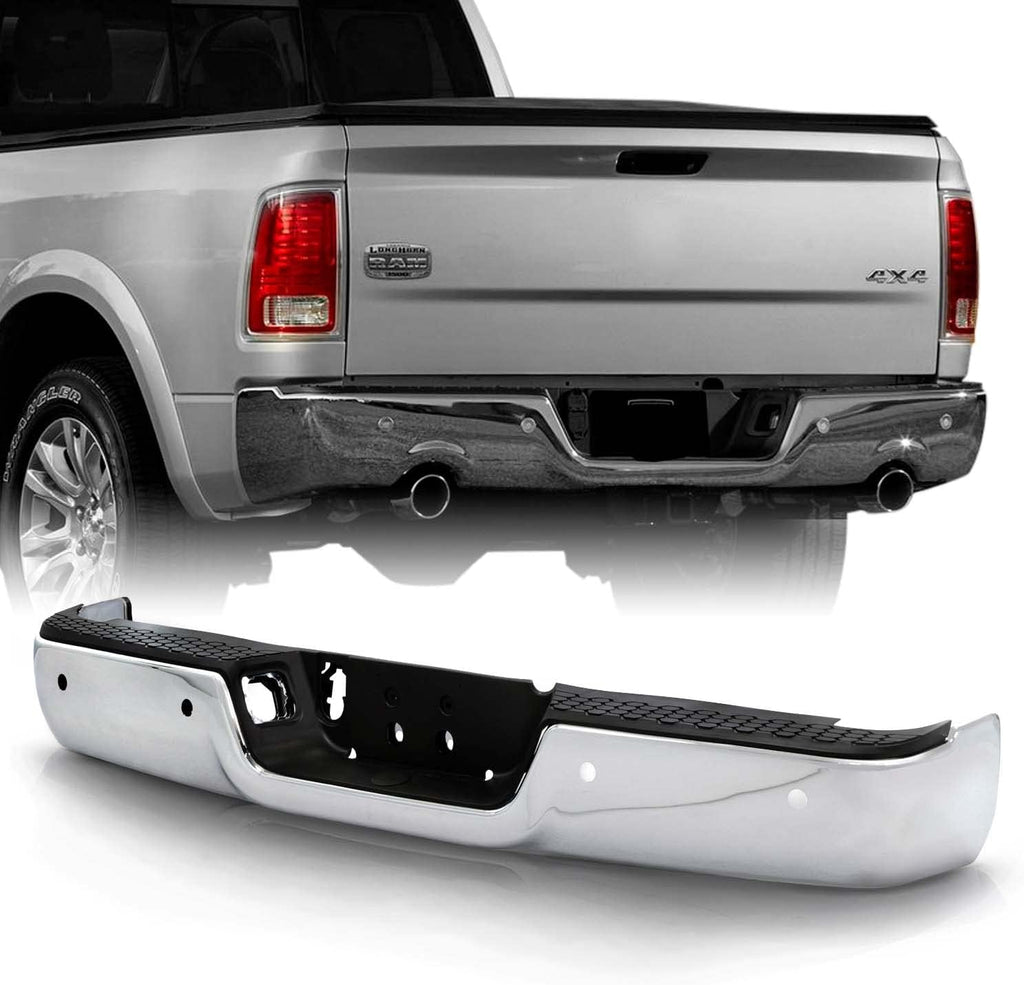 Chrome Rear Bumper Black Step Pad H1701